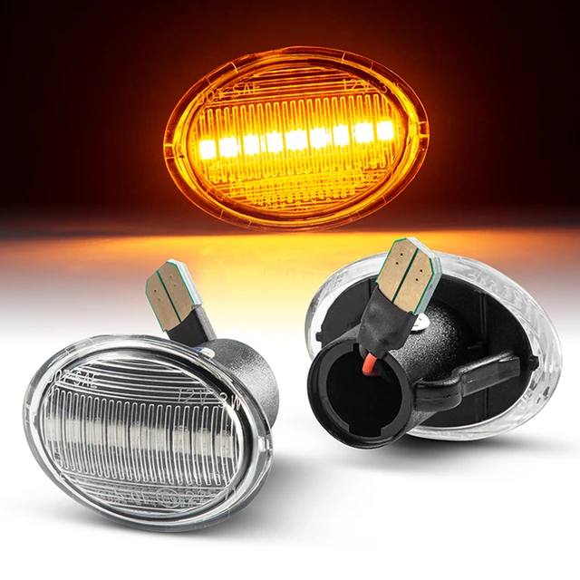 2pcs For Fiat 500 Ford Ka Lancia Lybra Ypsilon Maserati Grancabrio  Granturismo Led Dynamic Side Marker Turn Signal Light - Signal Lamp -  AliExpress