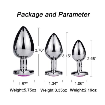 Stainless Steel Butt Plug Gay Anal Beads Crystal Jewelry Butt Plug Stimulator Dildo Plug Metal Anal Plug Dildo Sex Toys New 2