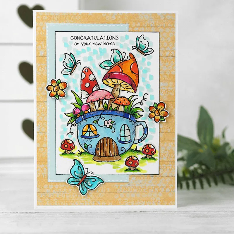 Rainbow Sunflower Gnome Friends Clear Stamps for Scrapbooking Cards Crafts