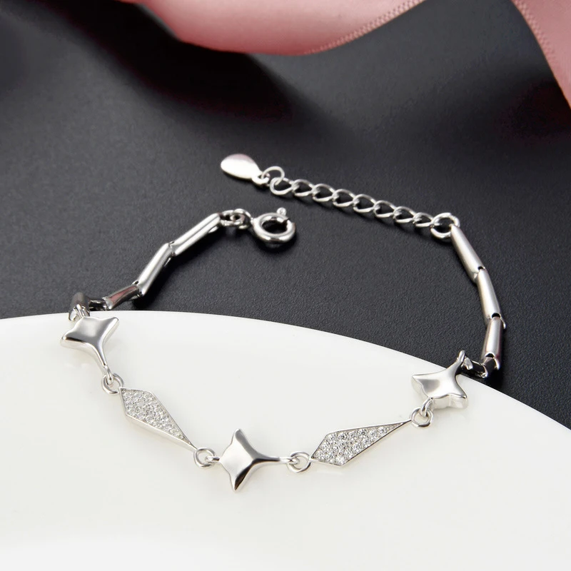 

Fashion Bracelet For Women Genuine 925 Sterling Silver Bracelet Jewelry Accessories Anniversary Gift For Lady Party Decoration