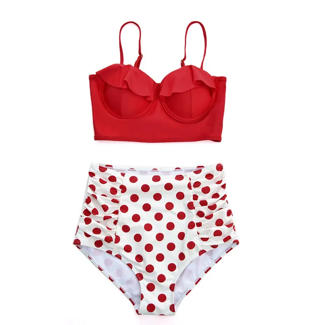 High Waist Bikini Set 2020 Biquini Plus Size Swimwear Women 3XL Print Swimsuit Bandage Bathing Swimming Suit Bikinis -8