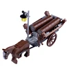 MOC Medieval Military War Horse Building Blocks Castle Knight Sled Ox Cart Dwarf Chariots Wood Vegetable Weapon Bricks Toy Gifts 5