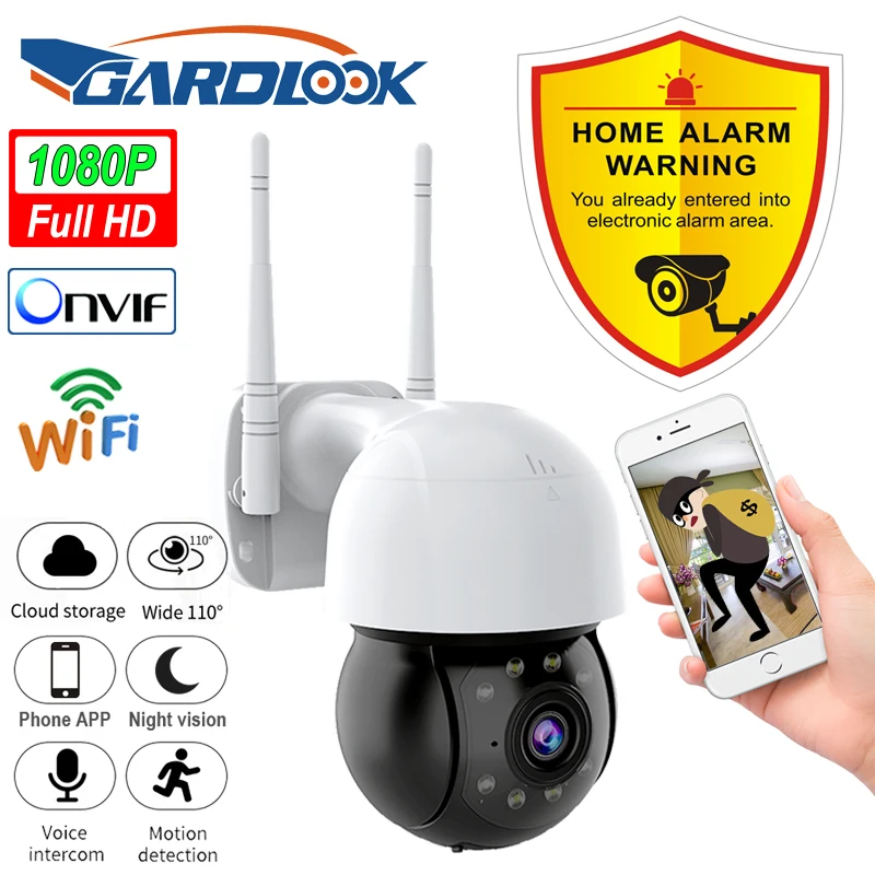 

1080P Outdoor Wifi IP Camera PTZ AI Human Detection Wireless Camera P2P ONVIF Audio 2MP Security CCTV Camera Video Surveillance