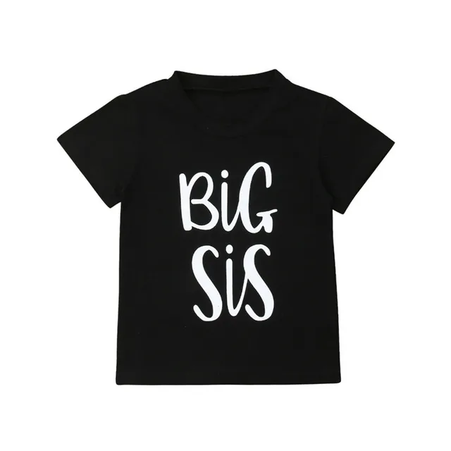 Little Brother Big Sister Twins Matching Outfit Tops Kids Baby Girl Boy Casual T-shirt Summer Short Sleeve Cute Shirt Clothes 5