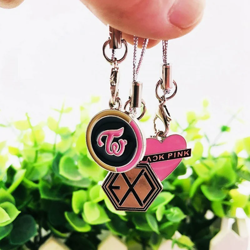 1 шт. KPOP BLACKPINK EXO TWICE SEVENTEEN NCT ProduceX101 телефонный ремешок лента для беджей брелок для телефона