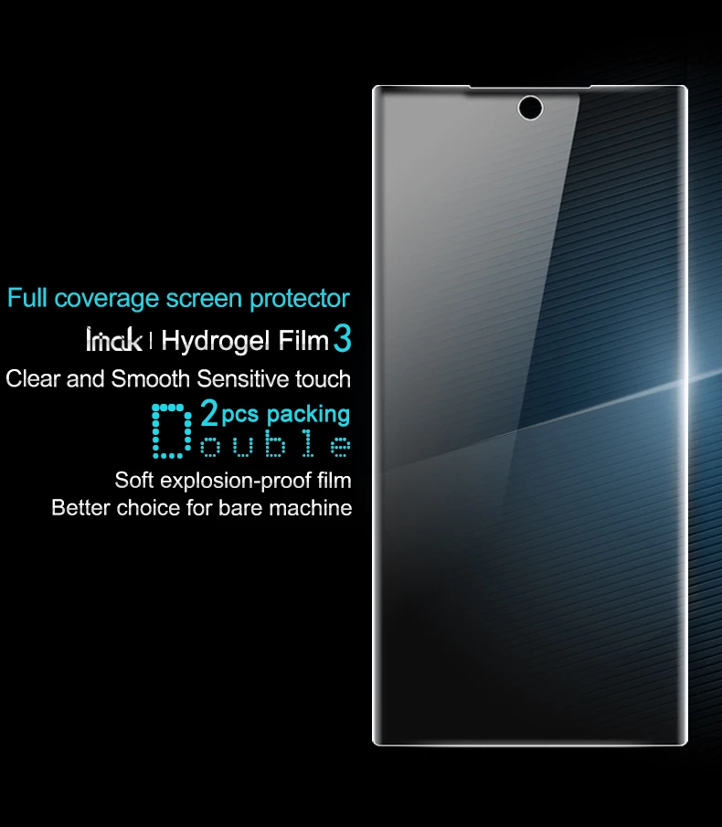 2 шт полное покрытие для samsung Galaxy Note10 Note 10 plus pro Защитная пленка для задней панели Imak прозрачная Гидрогелевая пленка