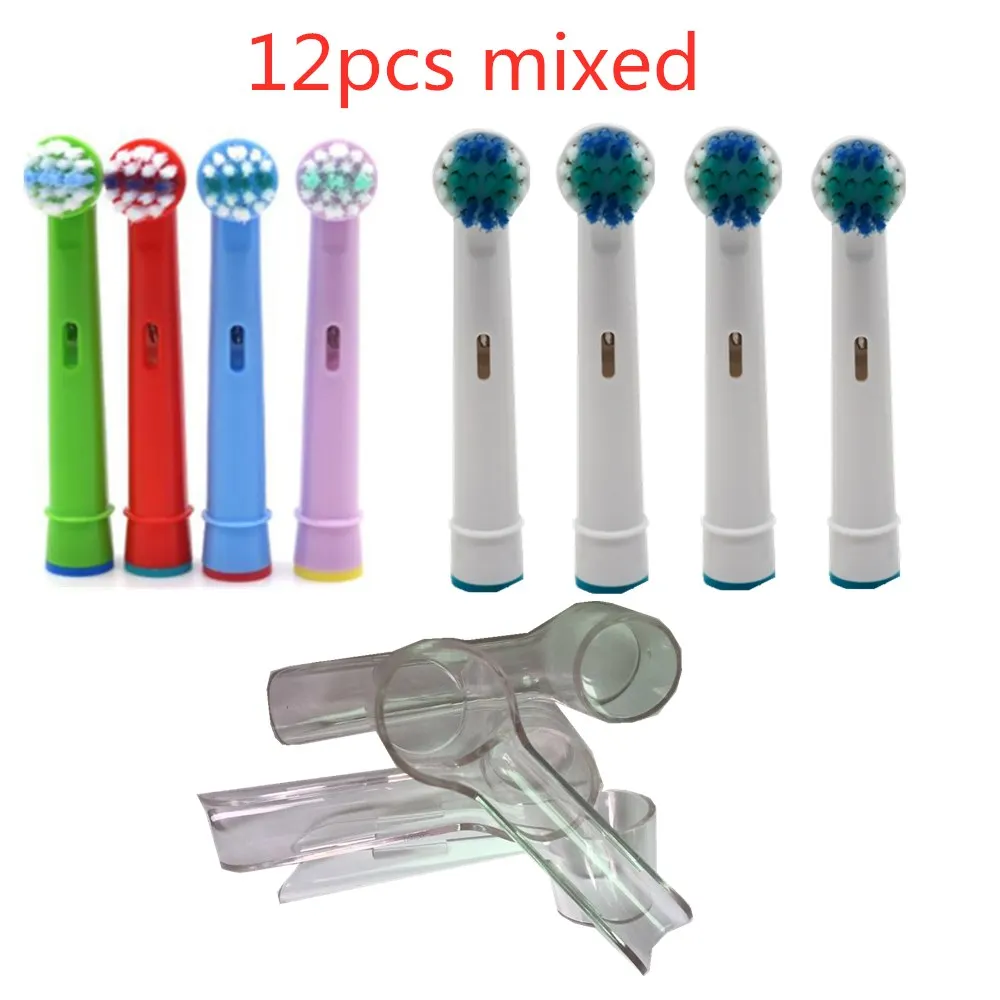 12pcs mixed toothbrush heads Tooth Brush Heads Caps Cover 