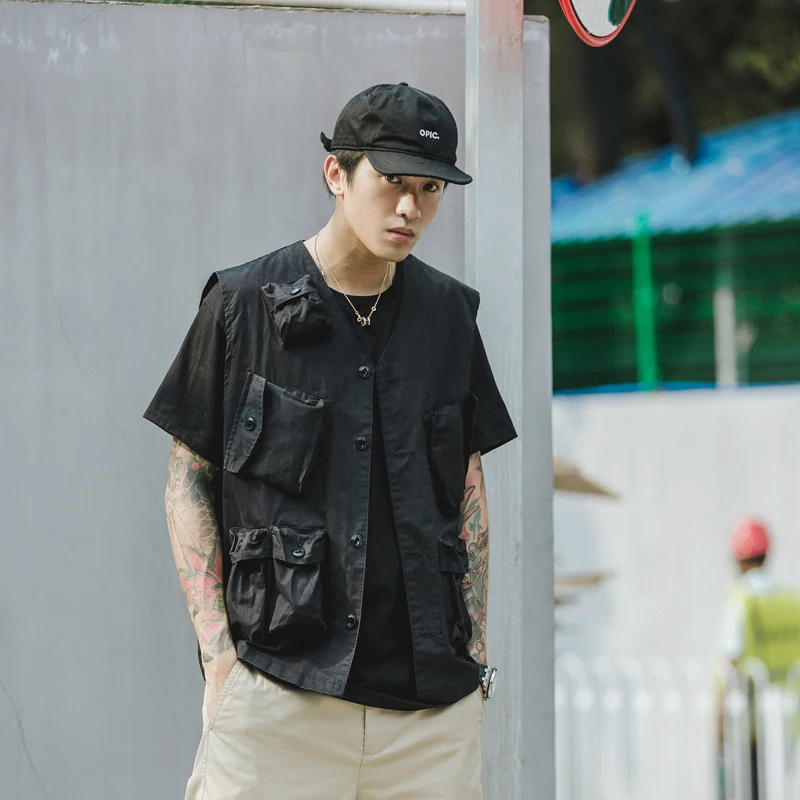 Стиль сафари! Жилет карго мужской с несколькими карманами тонкий функциональный