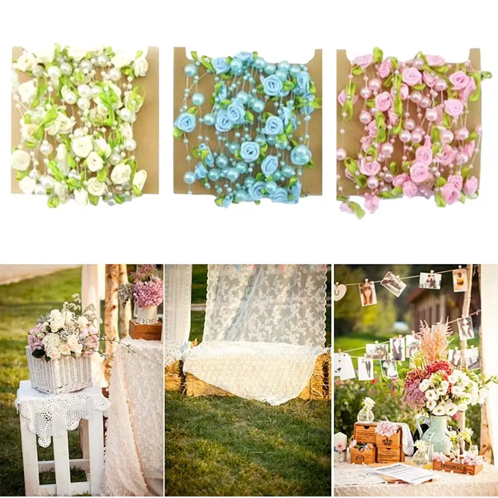 Metable 82 фута струнные бусины жемчужная цепочка пластиковая Гирлянда Свадебные Бусины Шторы бусины для рукоделия декор стола Изготовление ювелирных изделий