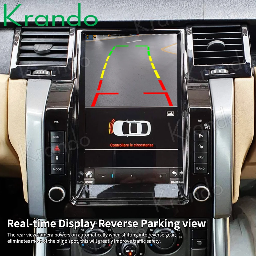 Krando Android 10.0 4G 64G 12.1'' Tesla Vertical Screen Car Radio GPS For Land Rover Range Rover Sport 2005-2009 Audio Carplay