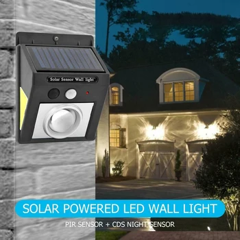 

Garden Wall Lamp Easy Install Bright Outdoor Waterproof Pathway Solar Powered Yard Weather Proof Driveway Motion Sensor Led COB