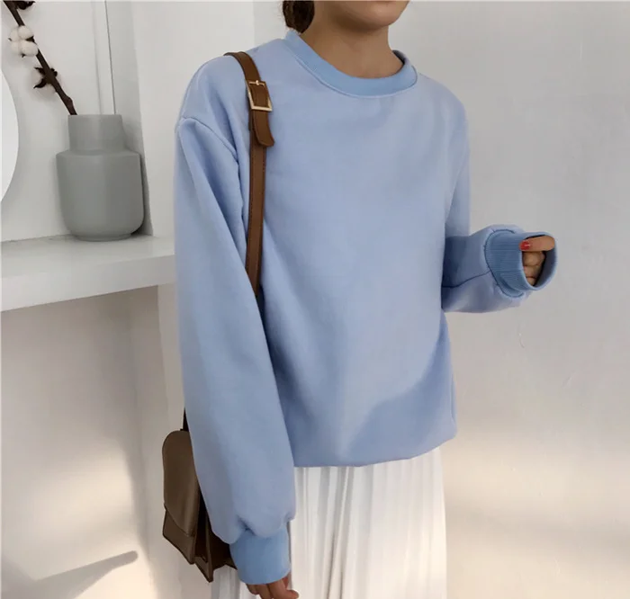 Sudaderas mujer,, Harajuku, одноцветная толстовка, женская, с длинным рукавом, с капюшоном, свободная, женские толстовки, свитшоты, повседневный спортивный костюм
