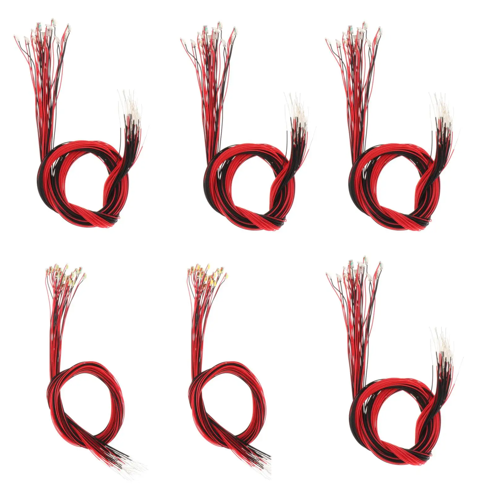 

20x SMD модель поезда предварительно припаянные Micro Litz Проводные светодиодные провода 12 дюймов для конструкции поезда/железной дороги