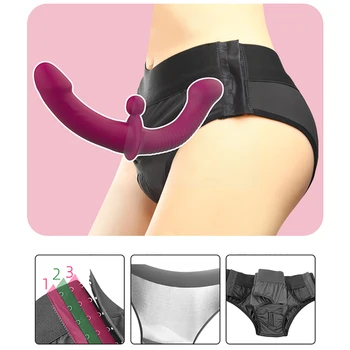 Erotic Sextoys Strapless Strapon Dildo Vibrator Lesbian Strap-on Penis Pegging Double Ended Dildo Adults Sex Toys for Women 4