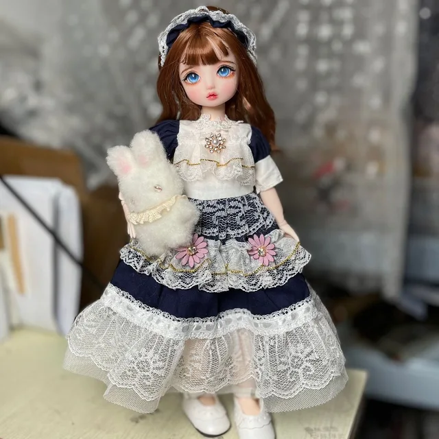 Handmade 1/6 Mini Fashion BJD Doll Cute Make Up Movable Joint 30CM Dolls Princess Clothes Suit Accessories Child Toy Girls Gifts 3