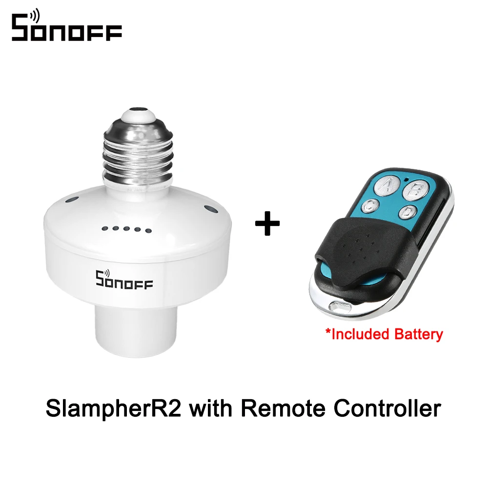 433MHz RF C5Q0 SONOFF WiFi Smart E27 Lamp Light Bulb Holder APP Voice Control 