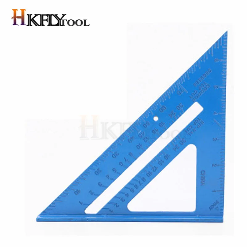 7 Inch Aluminum Alloy Measuring Ruler Speed Square Roofing Triangle Angle Protractor Trammel Measuring Tools
