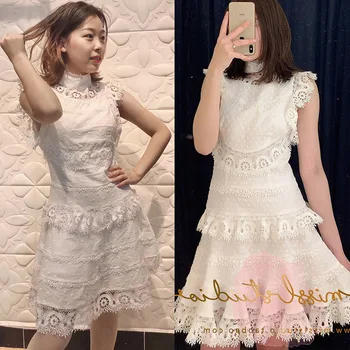 

New 8667 dress lace stitching sweet vogue of new fund of winters is cake