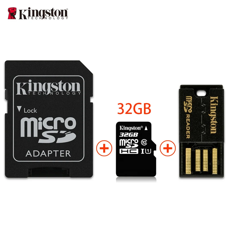 Карта памяти kingston, 8 ГБ, 16 ГБ, 32 ГБ, 128 ГБ, 64 ГБ, Micro sd карта, класс 10, флэш-карта памяти, Microsd TF/sd карта, адаптер/кардридер