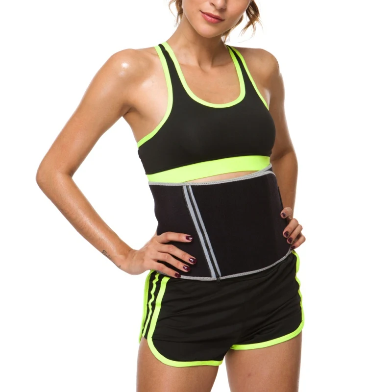 Newest ArrivalAdjustable Exercise Slimming Body Building Gym Training Slim Belt With Pocket Soft Fitness Waist Belt Yoga Weightl