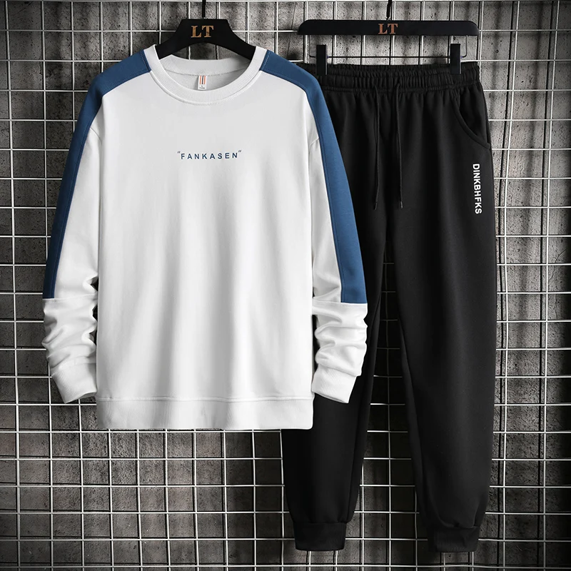 OEIN Trening Casual Bărbați Hanorac cu Capăt Ținută Toamnă Bărbați Seturi Sport 2021 Hanorac Bărbat + Pantaloni 2PCS Jogging_voghion.com