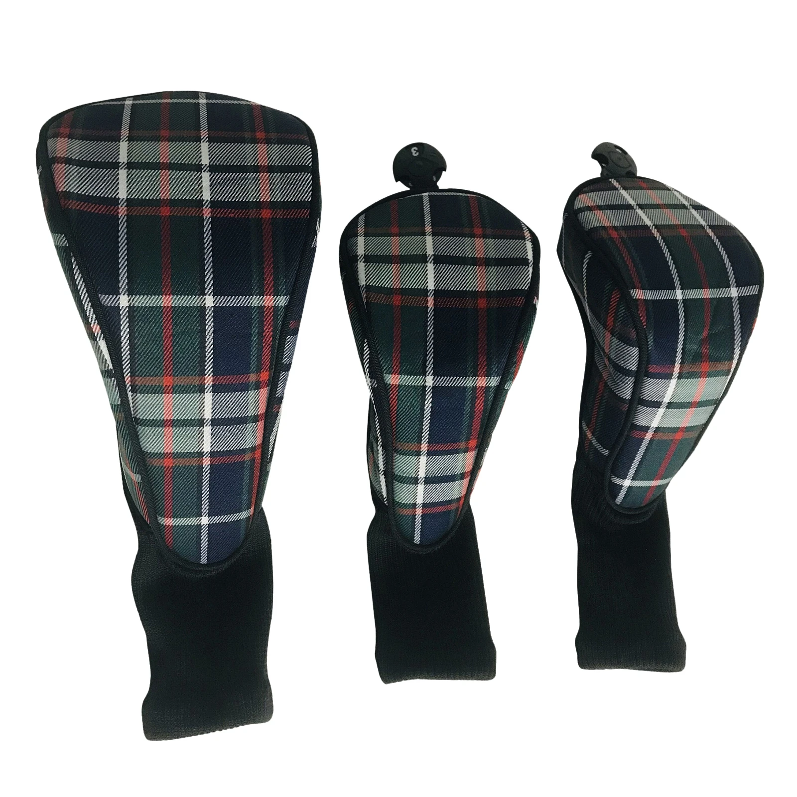 3x Premium Golf Club Headcovers Woods Drivers Fairway Hybrid Protector 1 3 5 7 X