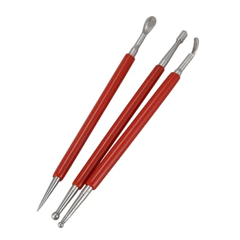 

Quality 3 pieces stainless steel wax sculptors clay sculpting Tool making pottery