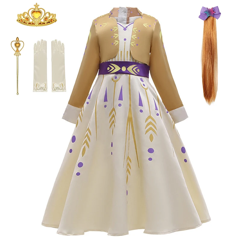 Новинка платье Анны для девочек костюмы принцессы на день рождения Рождество