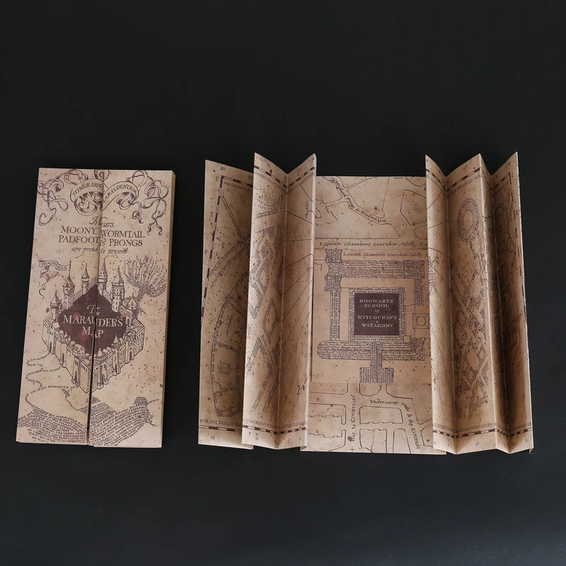 Mapa de Marauder de 77cm x 22cm, regalos de Navidad, mapas de juguete para niños, regalo de cumpleaños o regalo para estudiantes