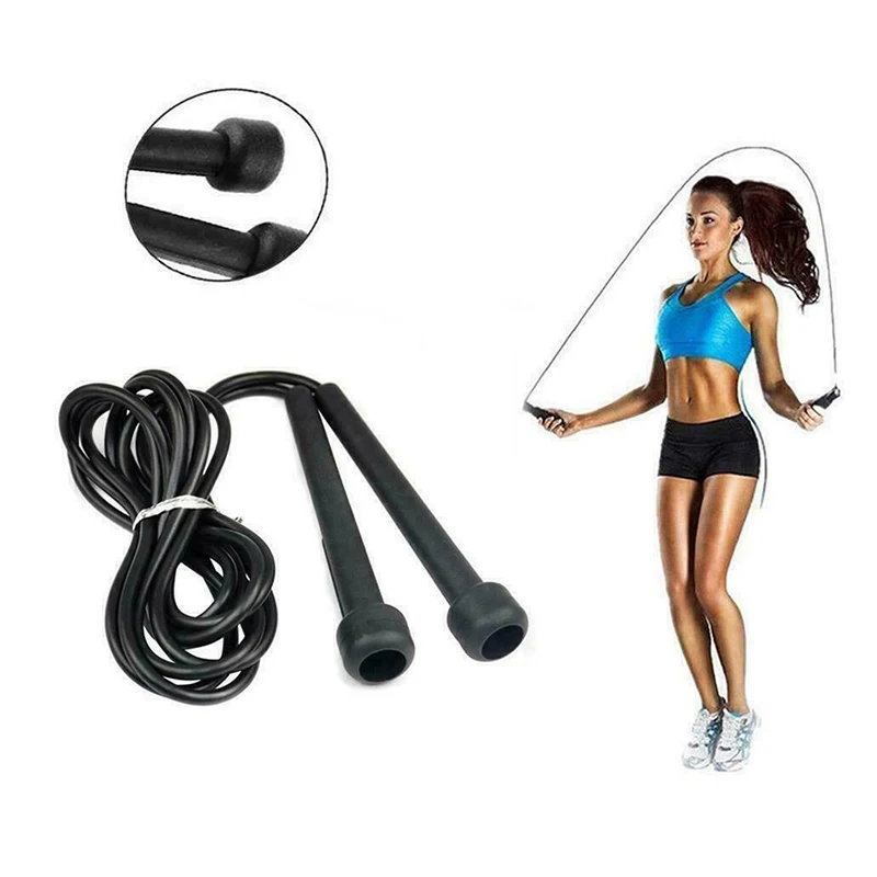 Skipping Rope Fitness Adjustable Speed  Jumping Boxing Gym Cross Fit Steel Cable 
