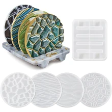 

Coaster Mold Set DIY Epoxy Resin Silicone Mold Storage Kitchen Anti-Scald Heat Insulation Pad Home Desktop Decoration
