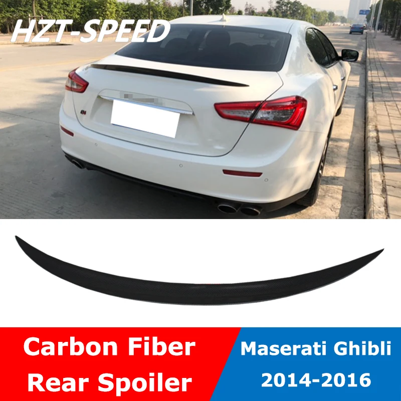 Ghibli Wd Type Carbon Fiber Rear Spoiler Back Trunk Wing For Maserati