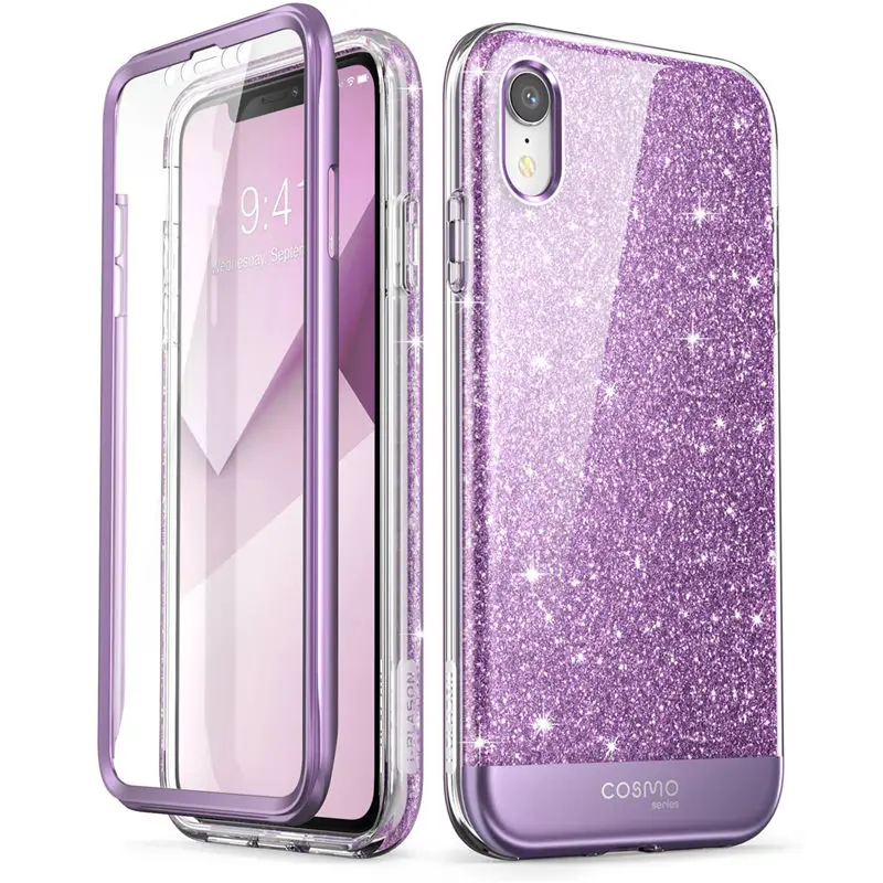I-BLASON для iPhone XR чехол 6," Cosmo серия полный корпус блестящий Мраморный бампер чехол со встроенной защитной пленкой для экрана для iPhone Xr