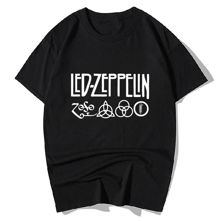 

Led Zeppelin Band T-Shirt Men man Fans Streetwear Casual Hip Hop Plus Size Short Sleeve O Neck Cotton T Shirts Summer Tops Tee