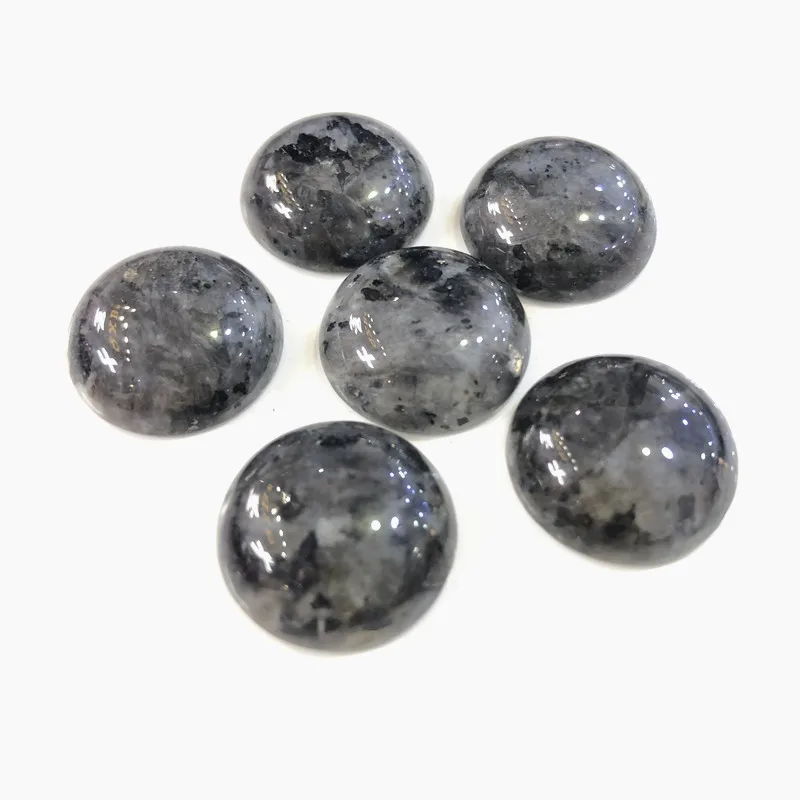 Natural Labradorite Cabochon Genuine Stone 10pcs/lot 16mm Round Shape Loose Beads Fashion Jewelry Accessories
