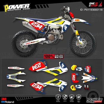 

PowerZone Custom Team Graphics Decals 3M Stickers Kit For Husqvarna Sticker 2016-18 TC FC TX FX FS 2017-19 TE FE 125-450cc 18