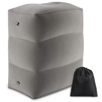 

Inflatable Travel Foot Rest Pillow Kids Airplane Bed Adjustable Height Leg Pillow Make Flat Bed Great for Airplane Train Car Bus