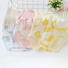 Couches en coton pour bébé, culotte taille haute, ventre chaud, réutilisable, lavable, pour nouveau né et enfant
