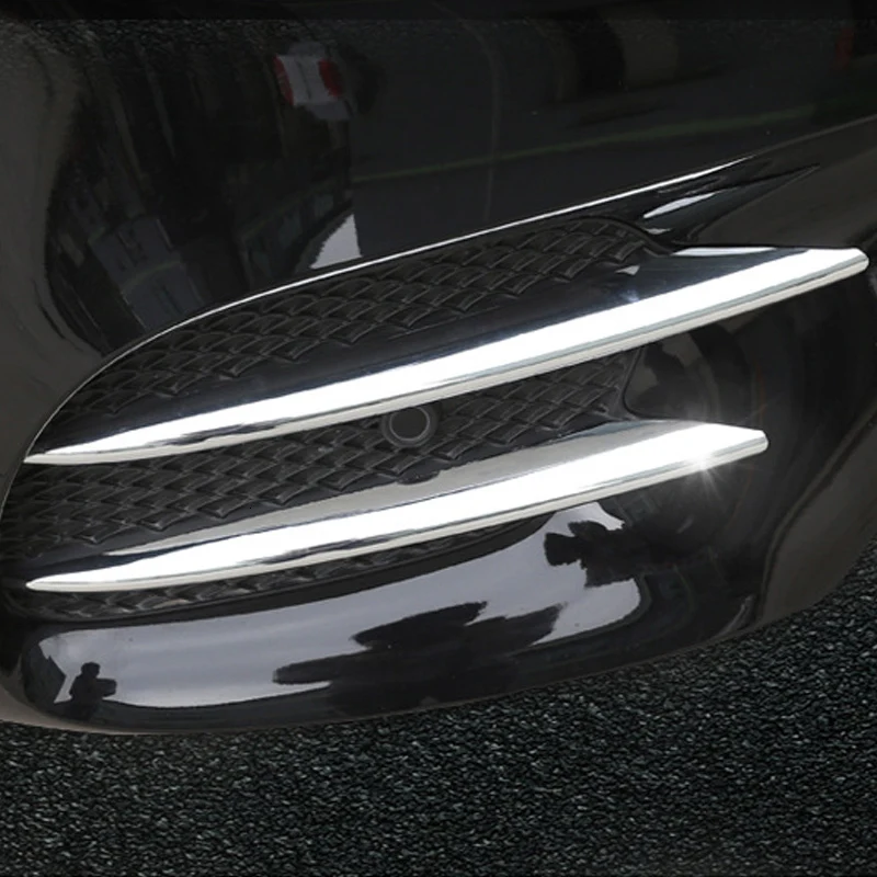 4 шт. ABS хромированные передние противотуманные фары крышка Накладка для Mercedes Benz E Class W213 E200 E300 E43 AMG автомобильные аксессуары