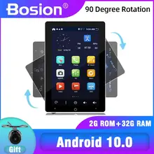 Estilo Tesla eléctrico de rotación de pantalla 1 Din Universal Android 10 radio reproductor GPS para coche Radio estéreo de coche GPS WIFI 2G RAM 32G ROM