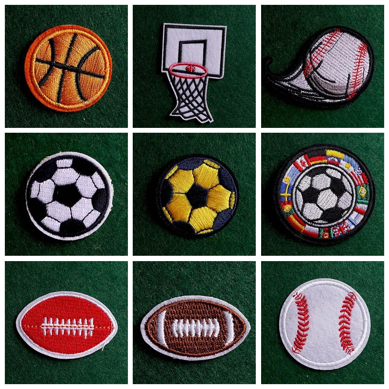 2 teile/los Pulaqi Fußball Patch Abzeichen Gestickte Patches Für Kleidung DIY Basketball Fußball Club Abzeichen Eisen auf Patch Jacke – Detail 1