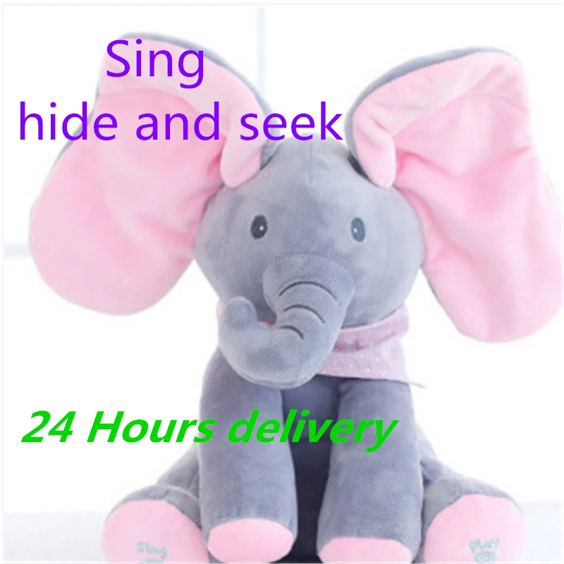 peekaboo talking and singing elephant
