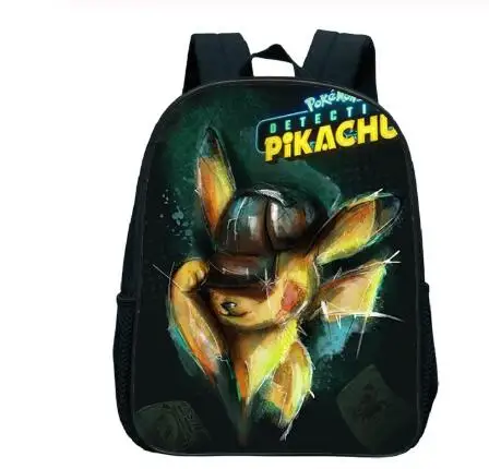 picture color Рюкзак Пикачу, школьный рюкзак для мальчиков и девочек, детская сумка для книг, рюкзак с рисунком для маленьких девочек, рюкзак с покемонами для детского сада, Mochila - Цвет: picture color