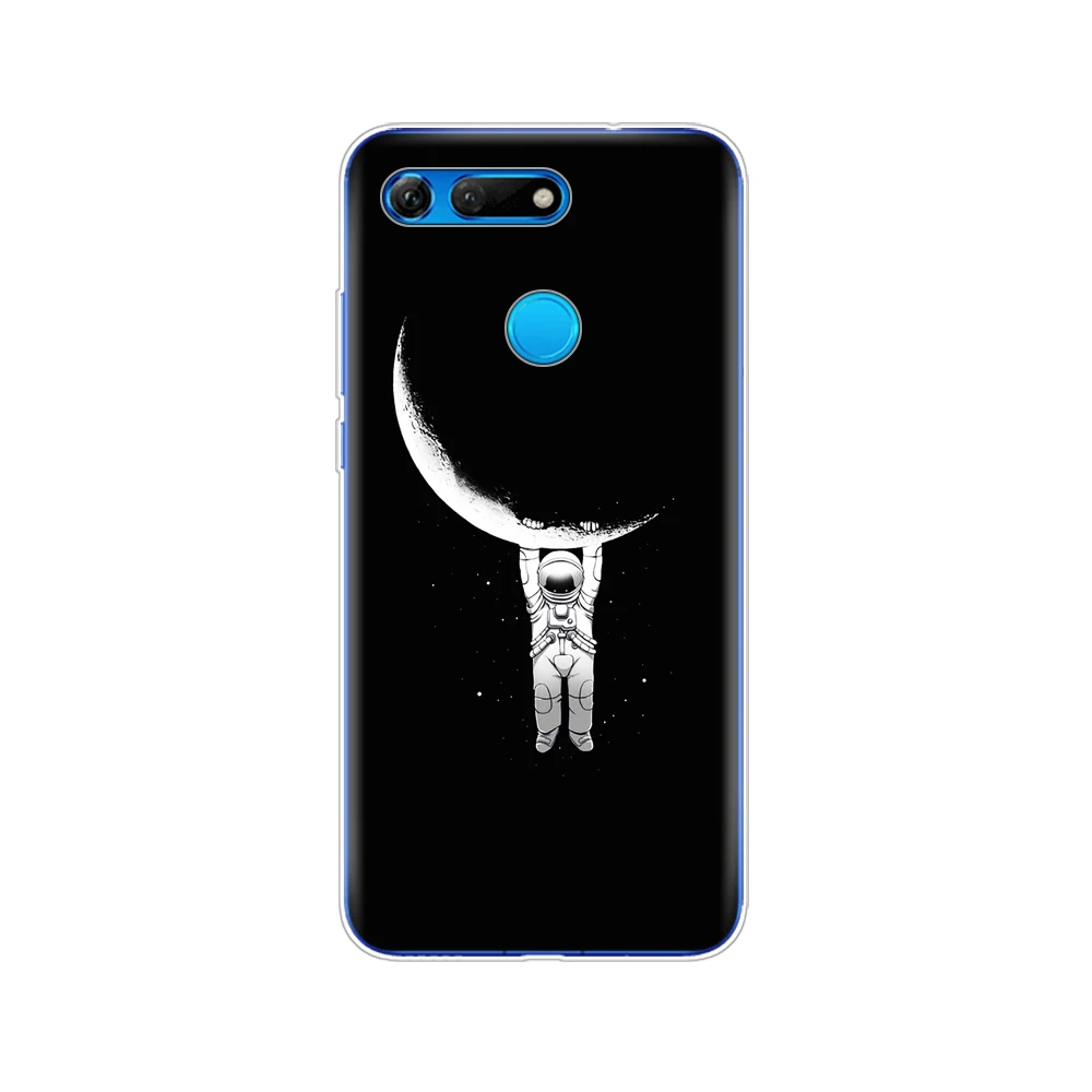 34729 Для huawei Honor View 20 V20 чехол coque TPU Мягкий силиконовый чехол для телефона для Honor V20 Capa милые животные На Бампер Защитный черный - Цвет: 34729