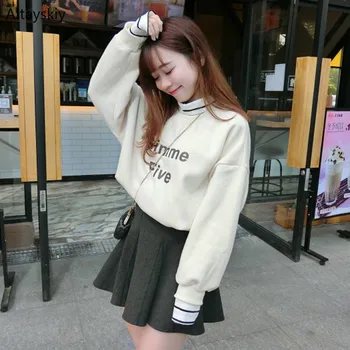 

Hoodies Women Simple Sweet Thicker Warm Womens High Quality Korean Sweatshirts Leisure Female Long-sleeve Elegant Fashion 2020