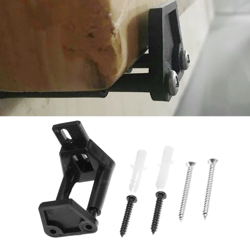 

Black Adjustable Door Wall Guide Floor Guide Clip for Sliding Barn Door Hardware with Screws