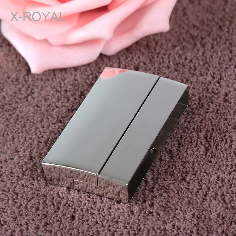 

X-ROYAL 5Pcs/lot Rhodium Metal Square Magnetic Clasps Jewelry DIY Making Findings Bracelets Leather Rope Cord Necklaces Clasps
