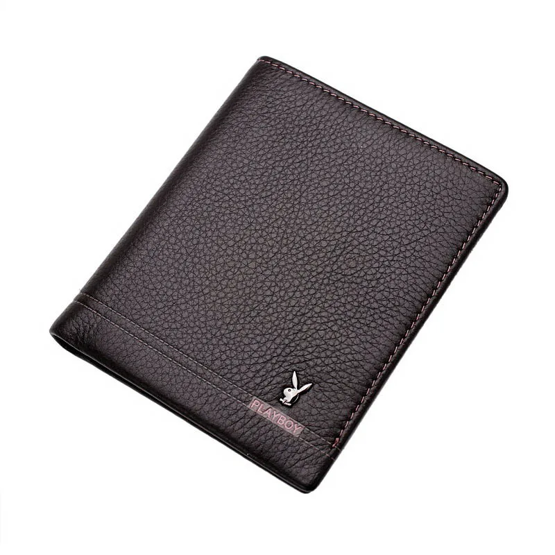 

Shoppe Genuine Product PLAYBOY MEN'S Wallet Cowhide Two Fold Leather Wallet Genuine Leather Thick Wallet Men's