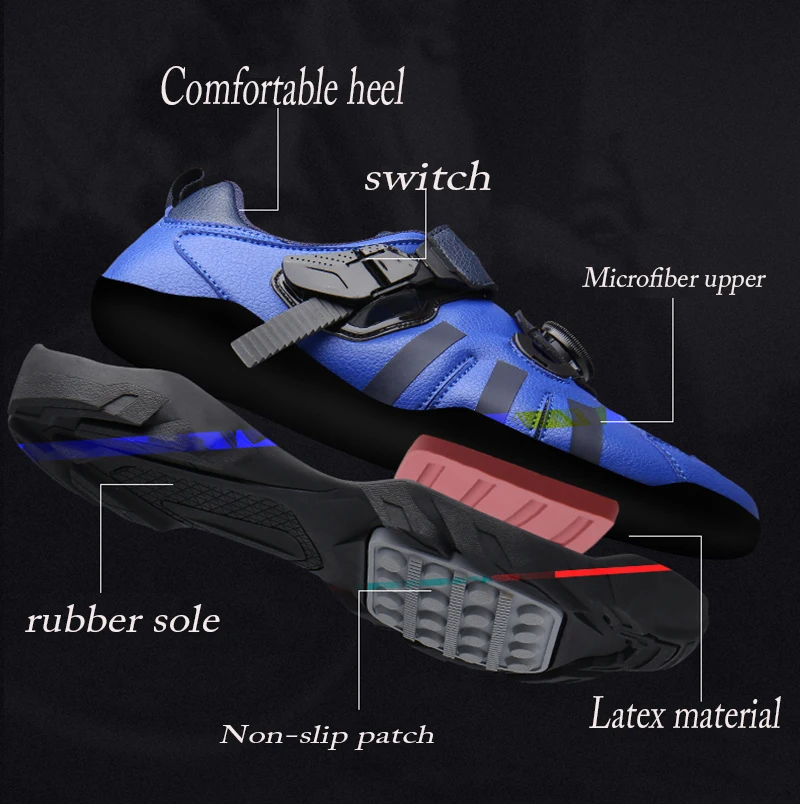 Cungel Breathable Pro Self-Locking Cycling Shoes Road Bike Bicycle Shoes Ultralight Athletic Racing Sneakers Zapatos Ciclismo