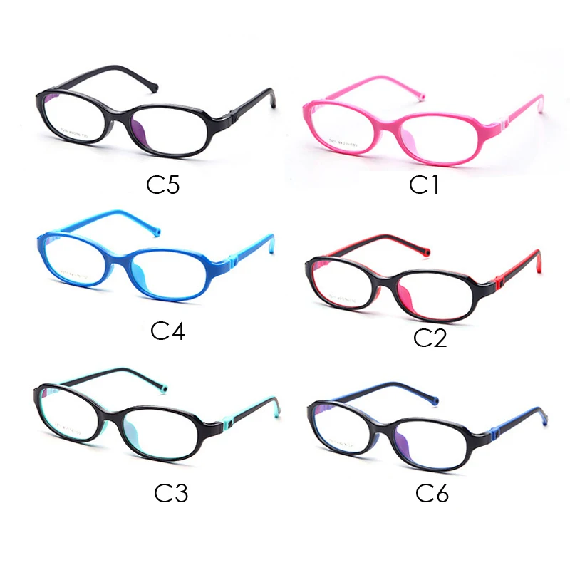 Seemfly Kids Glasses Frame Anti Blue Light TR90 Prescription Eyeglasses Myopia Children Silicone Rubber Girls Boys Spectacles